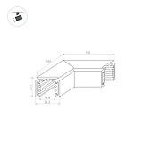 Коннектор угловой MAG-ORIENT-CON-2620-L90 (WH) (Arlight, IP20 Металл, 3 года)