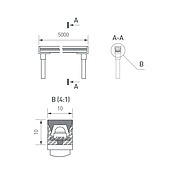 Грейзер THOR-TOP-B70-10x10mm 24V Day4000 (15 W/m, IP67, 5m, wire x2) (Arlight, Вывод вниз, 3 года)