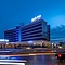 Многоцветная фасадная подсветка отеля Park Inn в Нижнем Тагиле