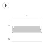062693 Светильник LGD-RIBONIK-S250x114-10W Warm3000 (Черный, 70 deg, 230V) (Arlight, IP65 Металл, 5 лет)
