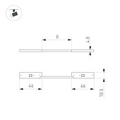 Коннектор гибкий MAG-MICROCOSM-CON-FLEX-POWER (BK) (Arlight, IP20 Пластик, 3 года)