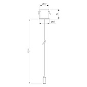Потолочная чаша MAG-ORIENT-CANOPY-BUILT-L1500 (BK) (Arlight, Металл)