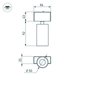 Светильник MAG-SPOT-45-R85-7W Day4000 (BK, 24 deg, 24V, DALI) (Arlight, IP20 Металл, 5 лет)