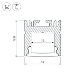 Профиль ARH-LINE-1716-2000 ANOD (Arlight, Алюминий)