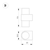Светильник SP-SPICY-WALL-MINI-TWIN-S104x39-2x3W Day4000 (BK, 40 deg, 230V) (Arlight, IP20 Металл, 3 года)