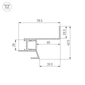 Профиль СEIL-S18-SHADOW-SIDE-3000 BLACK (Arlight, Алюминий)