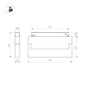Светильник MAG-ORIENT-LASER-FOLD-S230-12W Day4000 (WH, 30 deg, 48V, DALI) (Arlight, IP20 Металл, 5 лет)