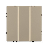 061798 Механизм выключателя трехклавишный непроходной SWT-NOBE-MK03-SFPL-GD (230V, 10A) (Arlight, Золотой песок)