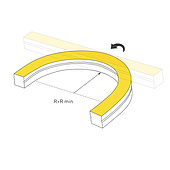 Лента герметичная MOONLIGHT-SIDE-X280-16x16mm 24V Day4000(10 W/m, IP67, 0,5m, wire x1) (Arlight, Образец)