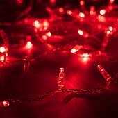 031639 Светодиодная гирлянда ARD-STRING-CLASSIC-1000-CLEAR-100LED-PULSE Red (230V, 7W) (Ardecoled, IP65)