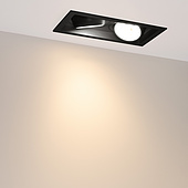 Светильник MS-VORTEX-BUILT-S250x140-2x30W Warm3000 (BK-BK, 50 deg, 230V) (Arlight, IP20 Металл, 5 лет)