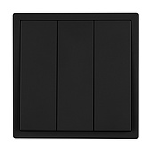 061796 Механизм выключателя трехклавишный непроходной SWT-NOBE-MK03-SFPL-BK (230V, 10A) (Arlight, Черный оникс)