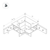 Коннектор угловой MAG-ORIENT-CON-2653-FDW-L90-INT (BK, внутренний) (Arlight, IP20 Металл, 3 года)