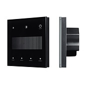 INTELLIGENT ARLIGHT Сенсорная панель SMART-DALI-301-11-1G-4SC-DIM-IN Black (BUS/24V, Touch, 2.4G) (IARL, IP20 Пластик, 5 лет)