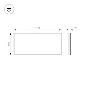 Панель IM-600x1200A-48W White (Arlight, IP40 Металл, 3 года)