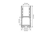 Профиль с экраном ALU-POWER-S30-2000 ANOD+CLEAR-P (Arlight, Алюминий)