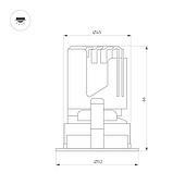 Светильник MS-ARADO-BUILT-R45-5W Warm3000 (WH-WH, 36 deg, 230V) (Arlight, IP20 Металл, 5 лет)