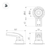 Светильник MS-RIALTO-TRIMLESS-R40-9W Warm3000 (BK, 36deg, 230V) (Arlight, IP20 Металл, 5 лет)