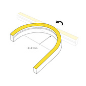 Лента герметичная MOONLIGHT-SIDE-A140-12x24mm 24V Day4000 (9.6 W/m, IP68, 0,5m, wire x1) (Arlight, Образец)
