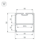 Профиль SL-LINE-5050-LW-3000 ANOD (Arlight, Алюминий)