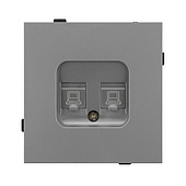 Механизм компьютерной розетки двойной SCT-TENDO-MPC2-PL-GR (RJ-45, CAT6) (Arlight, -)