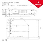 Блок питания HTS-150-36-FA (36V, 4.3A, 155W) (Arlight, IP20 Сетка, 3 года)