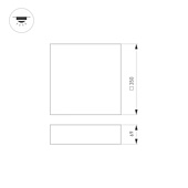 Светильник SP-QUADRO-S350x350-30W Warm3000 (WH, 120 deg, 230V) (Arlight, IP40 Металл, 3 года)