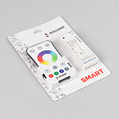 036187 INTELLIGENT ARLIGHT Диммер SMART-SET-PWM-104-52-RGBW-SUF White (12-24V, 4x4A, ПДУ RING 10кн, 2.4G) (IARL, Контроллер)