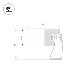 Светильник ALT-RAY-R44-8W Warm3000 (WH, 33 deg, 230V) (Arlight, IP67 Металл, 3 года)