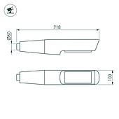 Светильник OXOR-NOXT-EMP-718x100-50W Day4000 (BK, 120 deg, 230V) IP65 (Arlight, -)