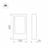 Светильник LGD-PATH-FRAME-H650-7W Warm3000 (BK, 100 deg, 230V) (Arlight, IP65 Металл, 3 года)