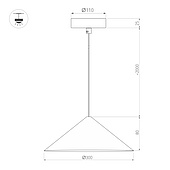 Светильник SP-MAKOTO-R300-10W Warm3000 (WH, 36 deg, 230V, TRIAC) (Arlight, IP20 Металл, 3 года)