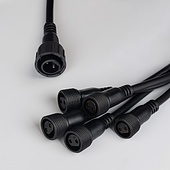 031791 Коннектор питания ARD-CLASSIC-SYNC-RGB Black (230V, 5 ports) (Ardecoled, Закрытый)