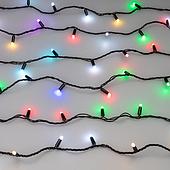 064854 Светодиодная гирлянда ARD-STRING-CLASSIC-20000-BLACK-200LED-MILK-SYNC RGB (230V, 13W, RF ПДУ, 4000) (Ardecoled, IP65)