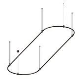 048513 Основание ART-APRIORI-OVAL-ROD-800-4000x1000 (BK) (Arlight, IP20 Металл, 3 года)