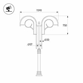 Кронштейн OXOR-SB2-2 BLACK  (Arlight, Сталь)
