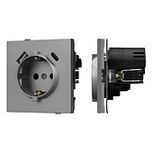 Механизм розетки с USB зарядкой SCT-TENDO-MUAC-PL-GR (230V, 16A) (Arlight, -)