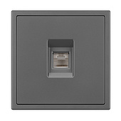 Механизм компьютерной розетки SCT-NOBE-MPC1-SFPL-GR (RJ-45, CAT6) (Arlight, Серый базальт)