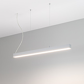 Профиль с экраном SL-LINE-5050-2500 ANOD+OPAL (Arlight, Алюминий)