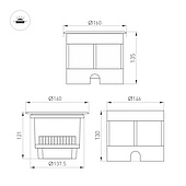 Светильник LTD-DAFNA-GROUND-R160-16W Warm3000 (SL, 10 deg, 230V) (Arlight, IP67 Металл, 5 лет)
