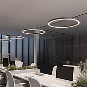 Светильник SP-CIRCLE-HANG-O3535-D900-50W Warm3000 (RAL9005, 120 deg, 230V) IP40 LED (Arlight, Алюминий)