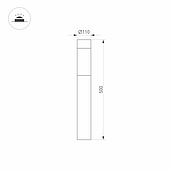 064682 Светильник LGD-STEM-BOLL-H500-10W Warm2700 (GR, 185 deg, 230V) (Arlight, IP65 Металл, 3 года)
