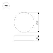 Светильник SP-TOR-PILL-PRISM-R400-25W Warm3000 (BK, 100 deg, 230V) (Arlight, IP20 Металл, 3 года)