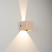 061760 Светильник LGD-PERAN-WALL-S120x120-6W Warm3000 (Light ivory, 0-80 deg, 230V) (Arlight, IP65 Бетон, 3 года)