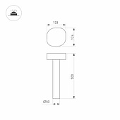 Светильник LGD-SWAMP-BOLL-H500-7W Warm3000 (GR, 93 deg, 230V) (Arlight, IP65 Металл, 3 года)
