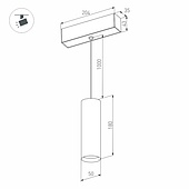 Светильник MAG-SPOT-HANG-45-R50-7W Day4000 (BK, 24 deg, 24V) (Arlight, IP20 Металл, 5 лет)