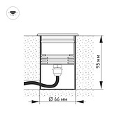 Светильник LTD-GROUND-TILT-R80-9W Warm3000 (SL, 60 deg, 230V) (Arlight, IP67 Металл, 3 года)
