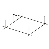 048525 Основание ART-APRIORI-QUADRAT-ROD-800-3000x3000 (BK) (Arlight, IP20 Металл, 3 года)