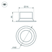 Светильник MS-BREEZE-BUILT-R82-9W Warm2700 (WH, 85 deg, 230V) (Arlight, IP20 Металл, 5 лет)