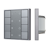 048220 INTELLIGENT ARLIGHT Кнопочная панель DALI-201-23-1G-2SC-RGBW-DT8-IN Silver (BUS, Frame) (IARL, IP20 Металл, 3 года)